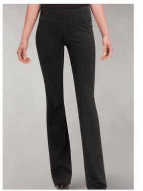 CAbi #197R Black Ponte Knit Back Zip Bootcut Dress Pants Trousers Slacks Sz 12